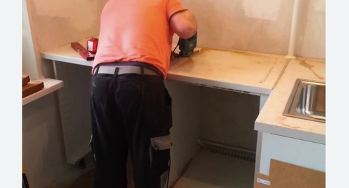 Сборка кухонного гарнитура. Гурьевск